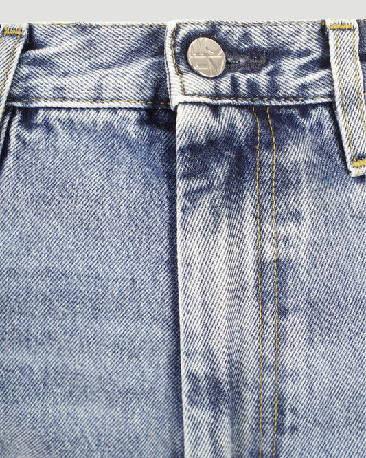Twisted Seam Denim Worn Blue