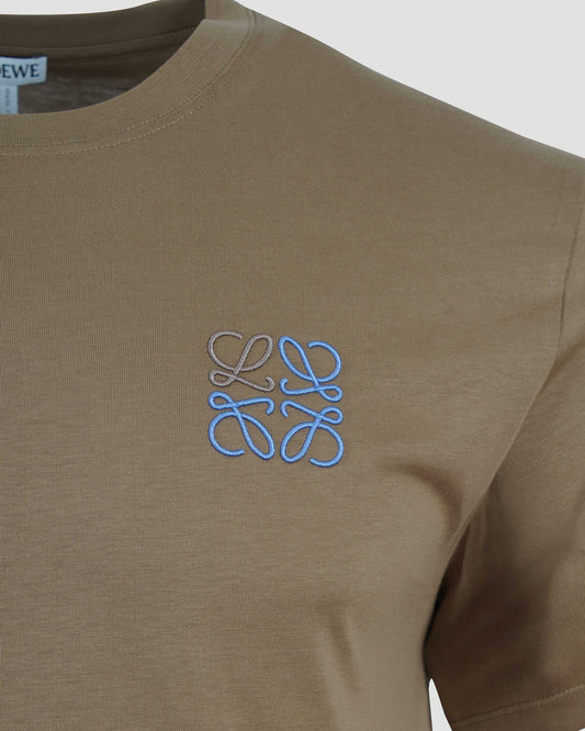 Cotton T-Shirt in Camel