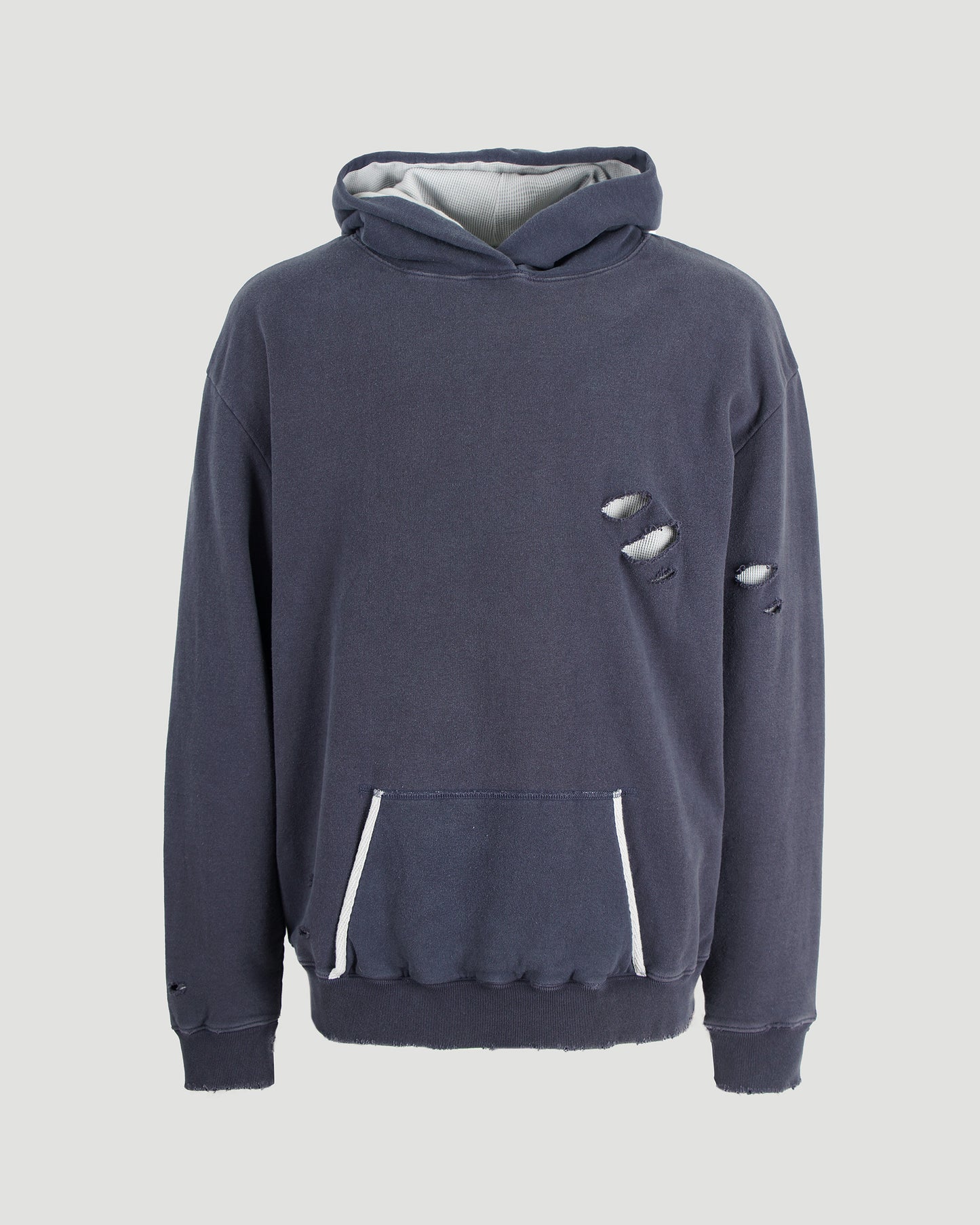 Distressed Hoodie in Grey