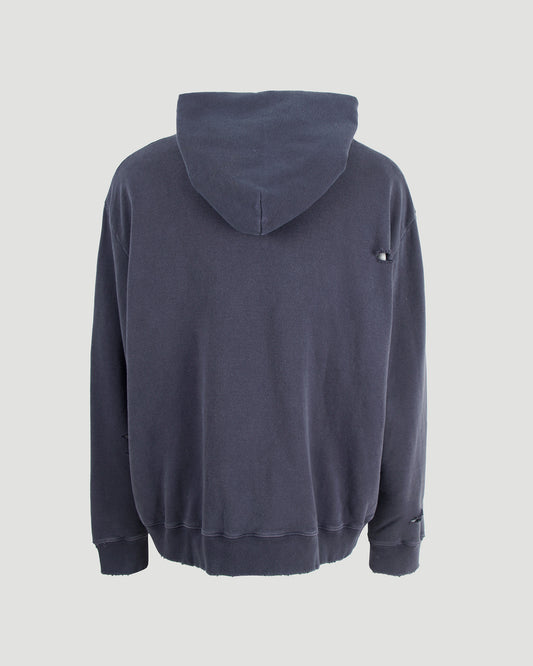 Distressed Hoodie in Grey