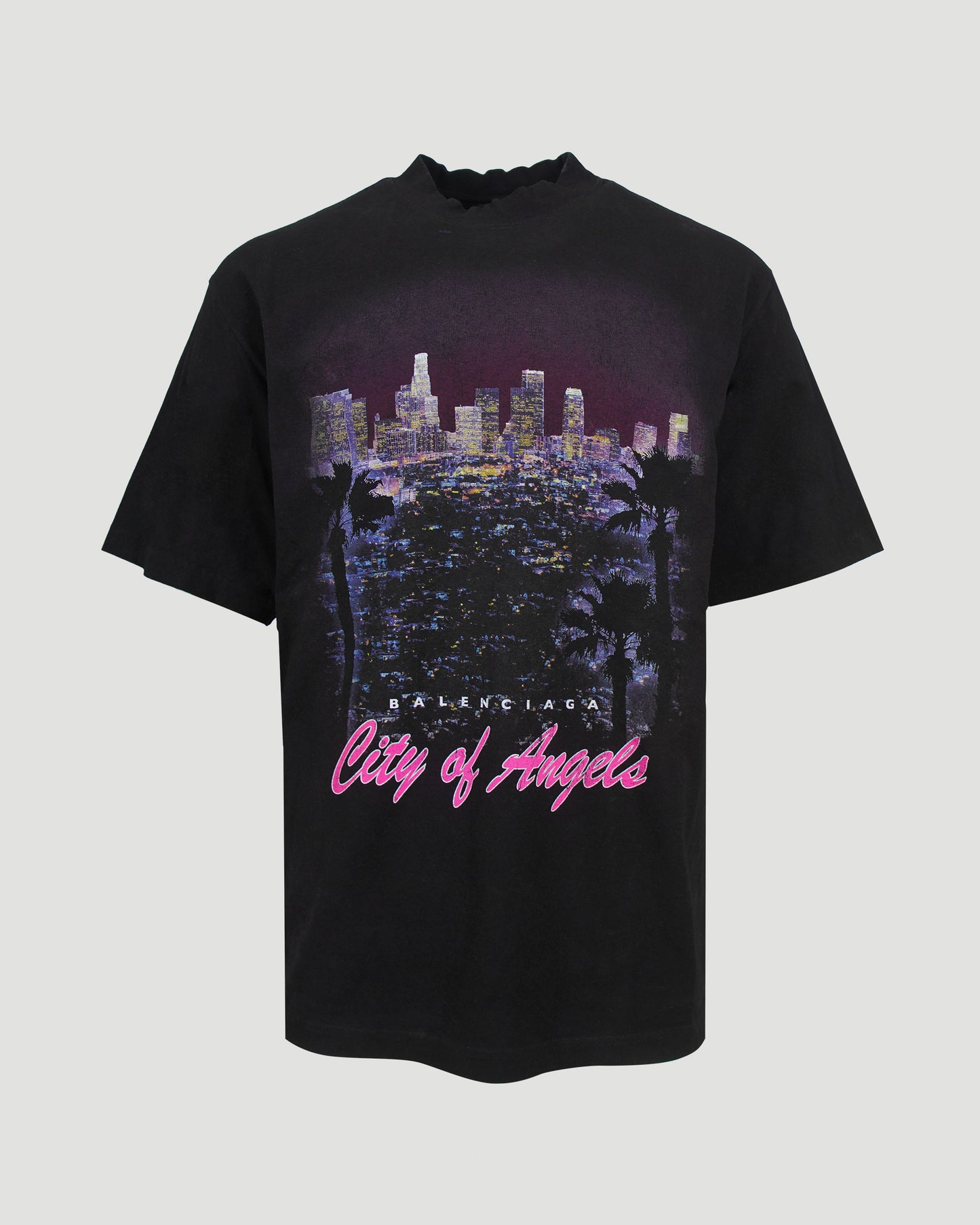 City Of Angels T-shirt Medium Fit in Black Faded