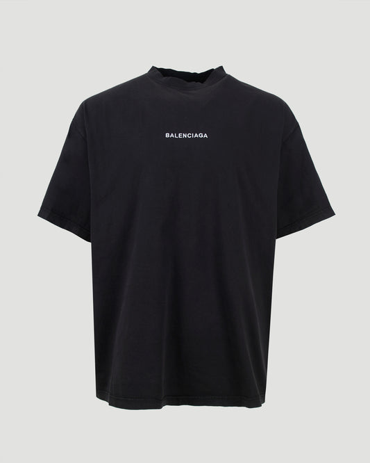 Uniform Merch Oversized T-Shirt in Black Faded