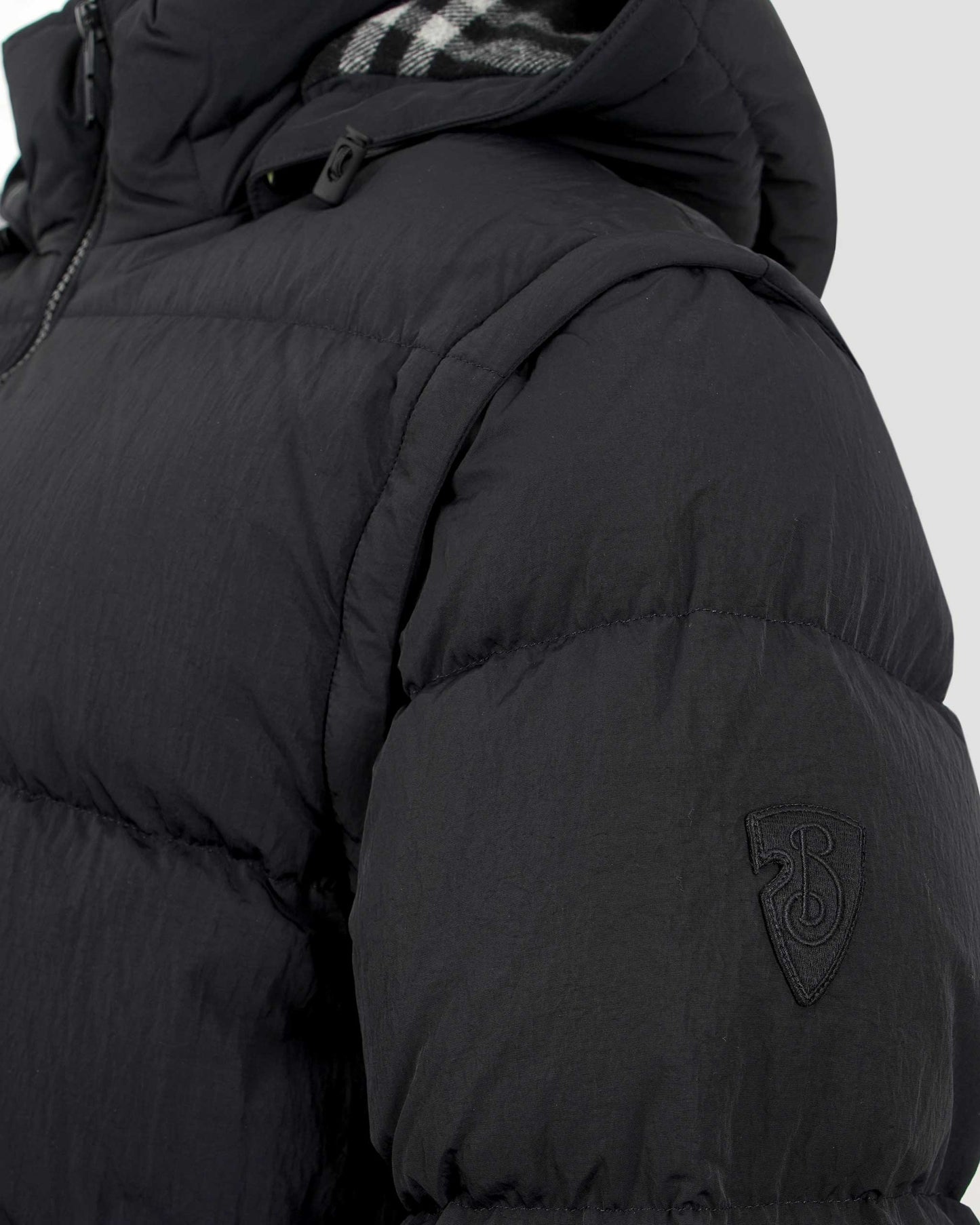 Detachable Sleeve Nylon Bideford Puffer Jacket