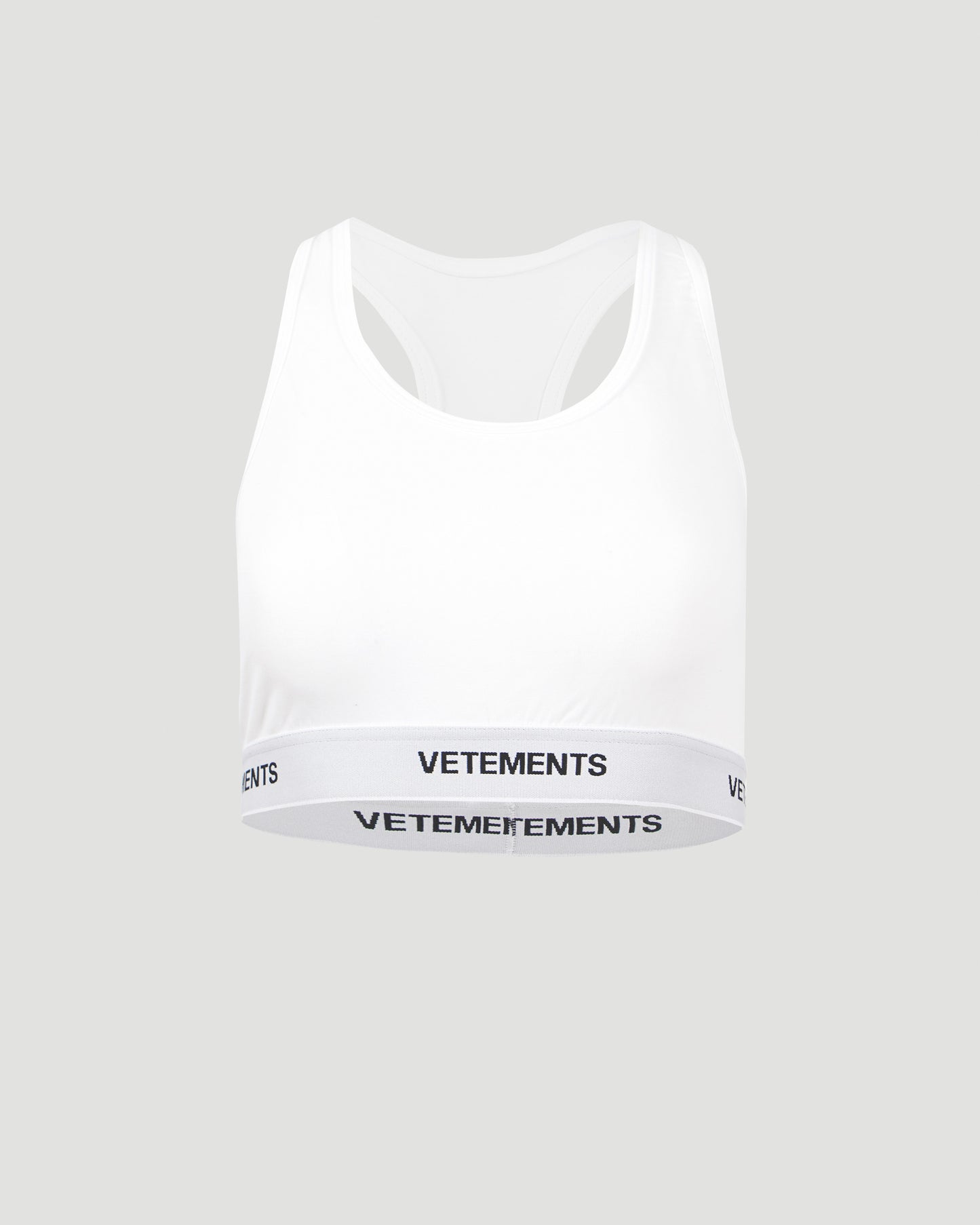 White Sports Top With Logo