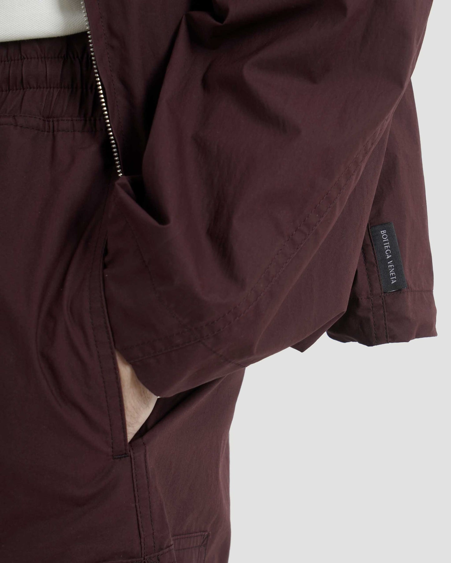 Resin-Coated Jacket in Burgundy