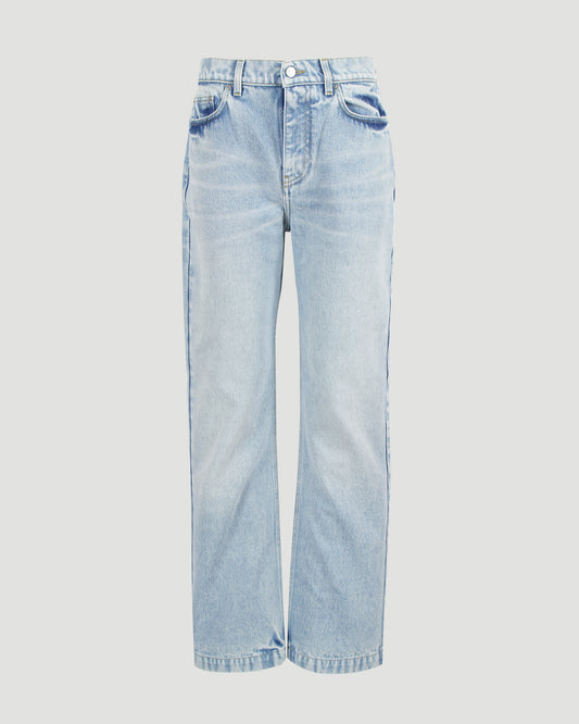LIGHT BLUE VINTAGE STRAIGHT LEG DENIM JEANS