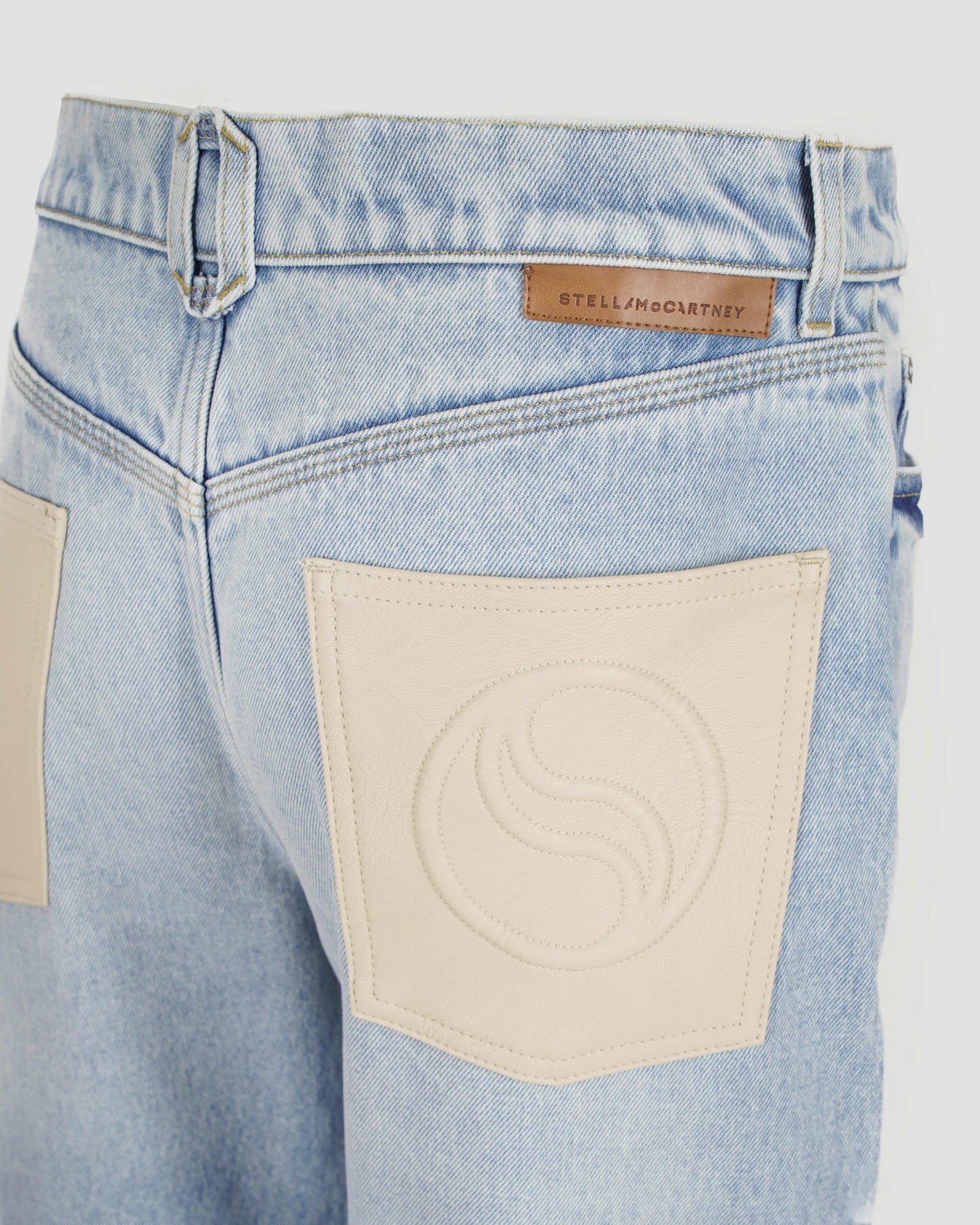 LIGHT BLUE VINTAGE STRAIGHT LEG DENIM JEANS