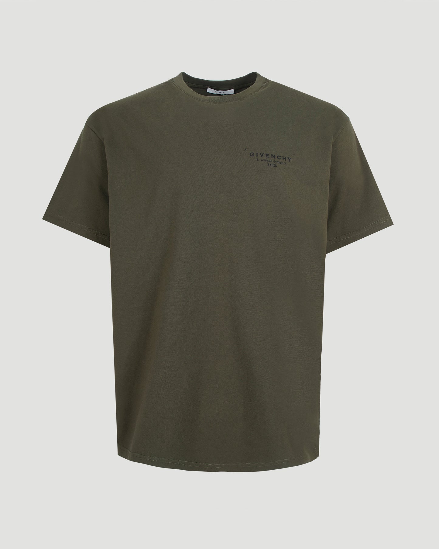 Cotton T-Shirt With GIVENCHY Logo in Khaki