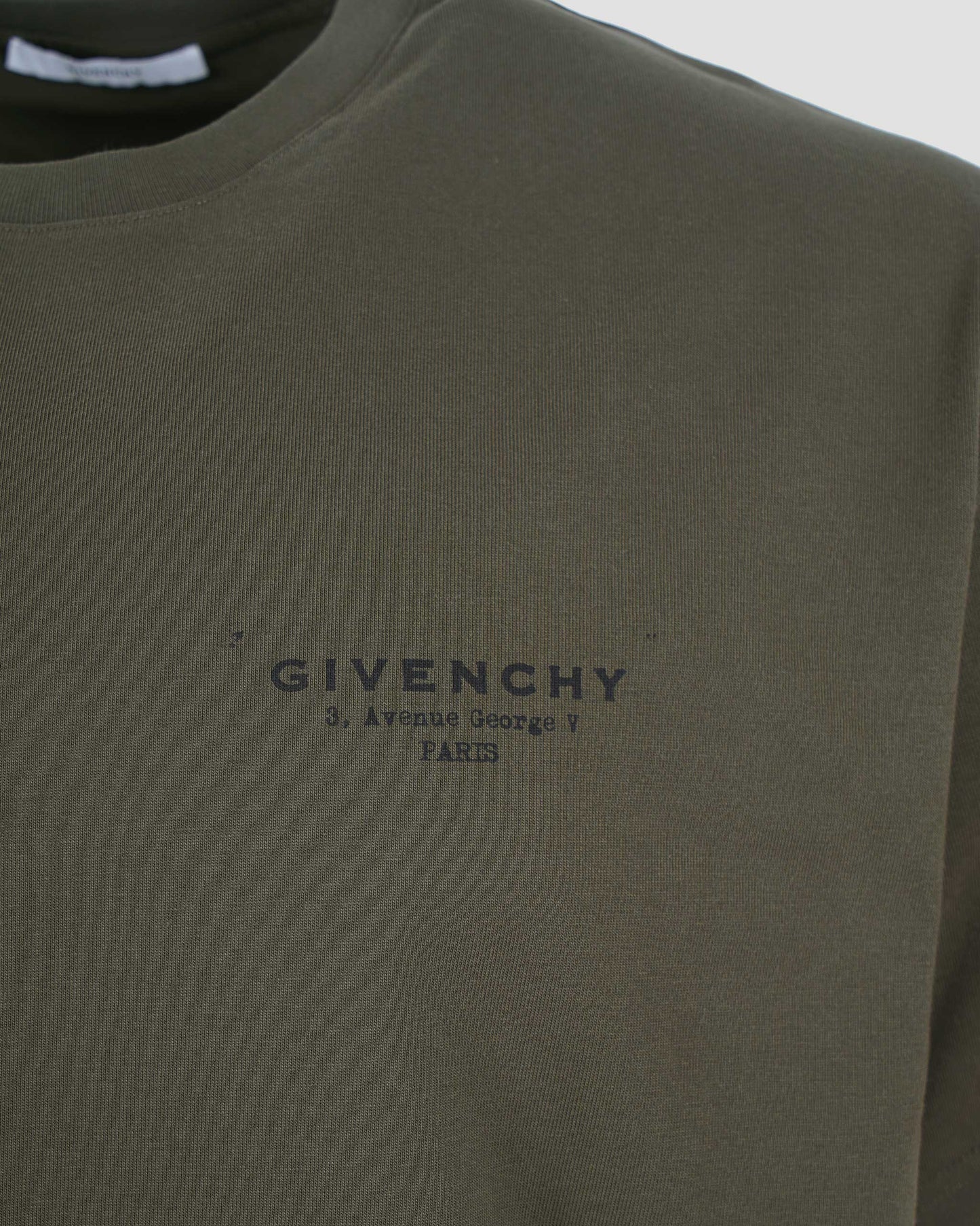 Cotton T-Shirt With GIVENCHY Logo in Khaki