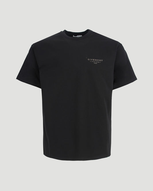 Cotton T-Shirt With GIVENCHY Logo in Black