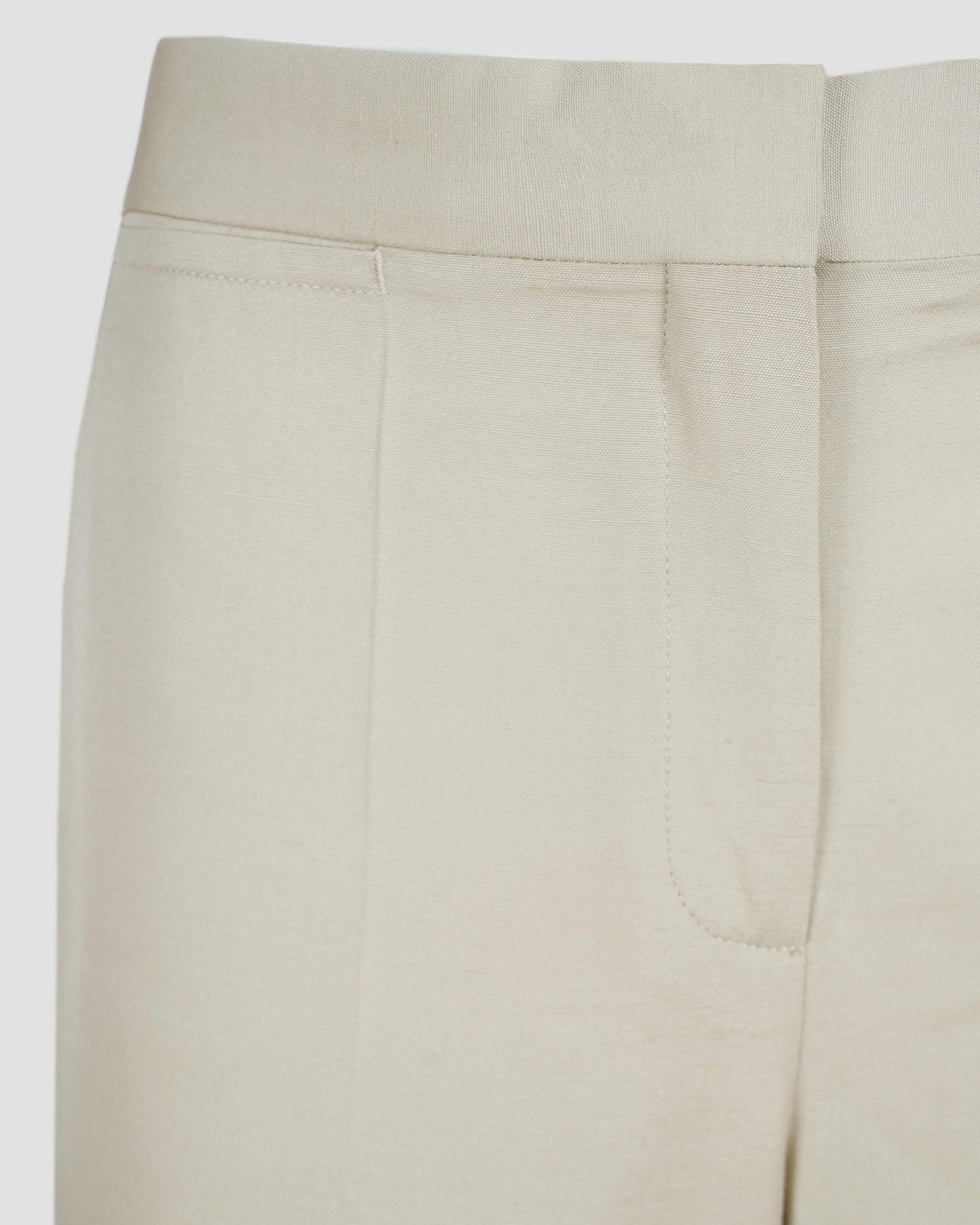Flared Pants in Light Beige