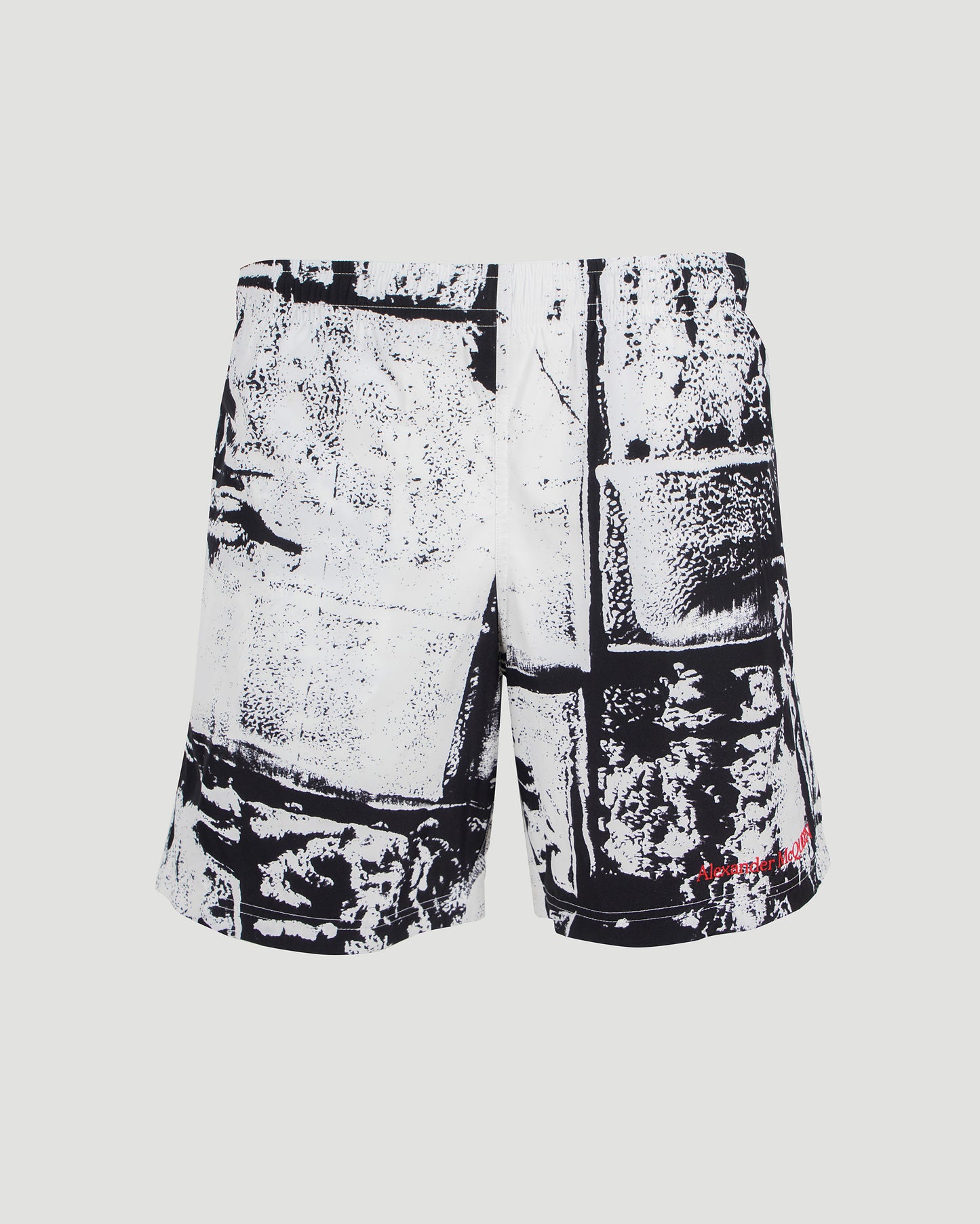 Graphic Swim Shorts in Black and White