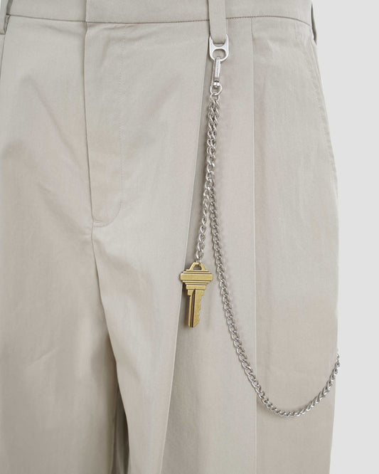 Grey Cotton-Blend Balloon-Leg Pants