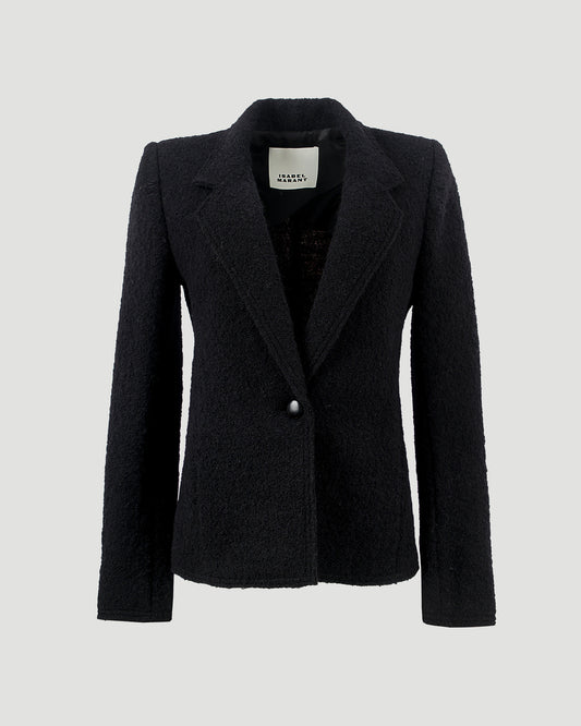 Wool Blazer in Black