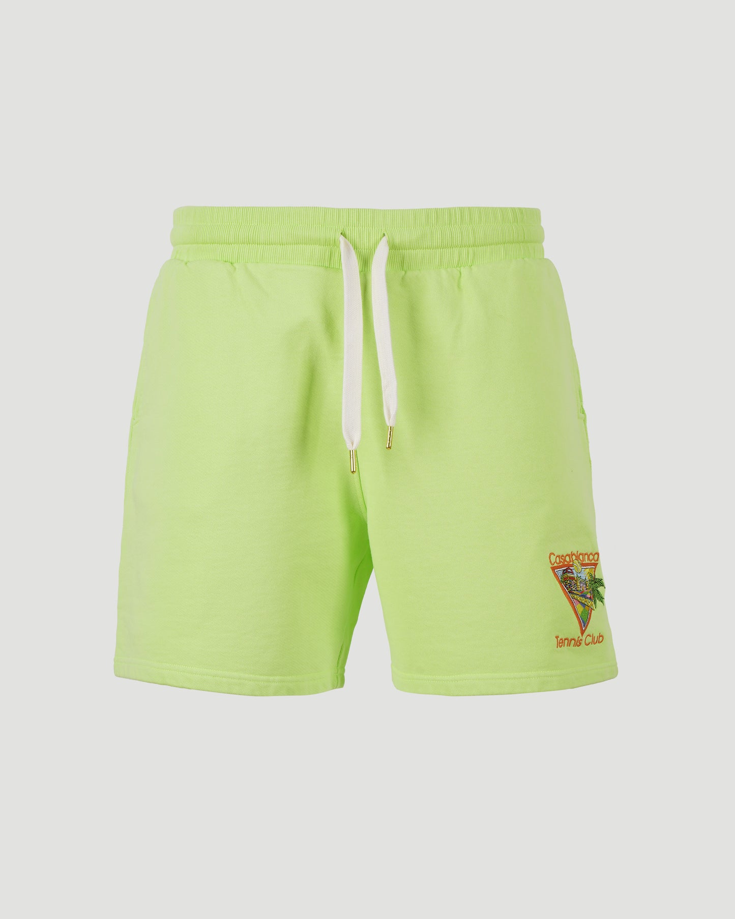 Cotton Track Shorts in Green
