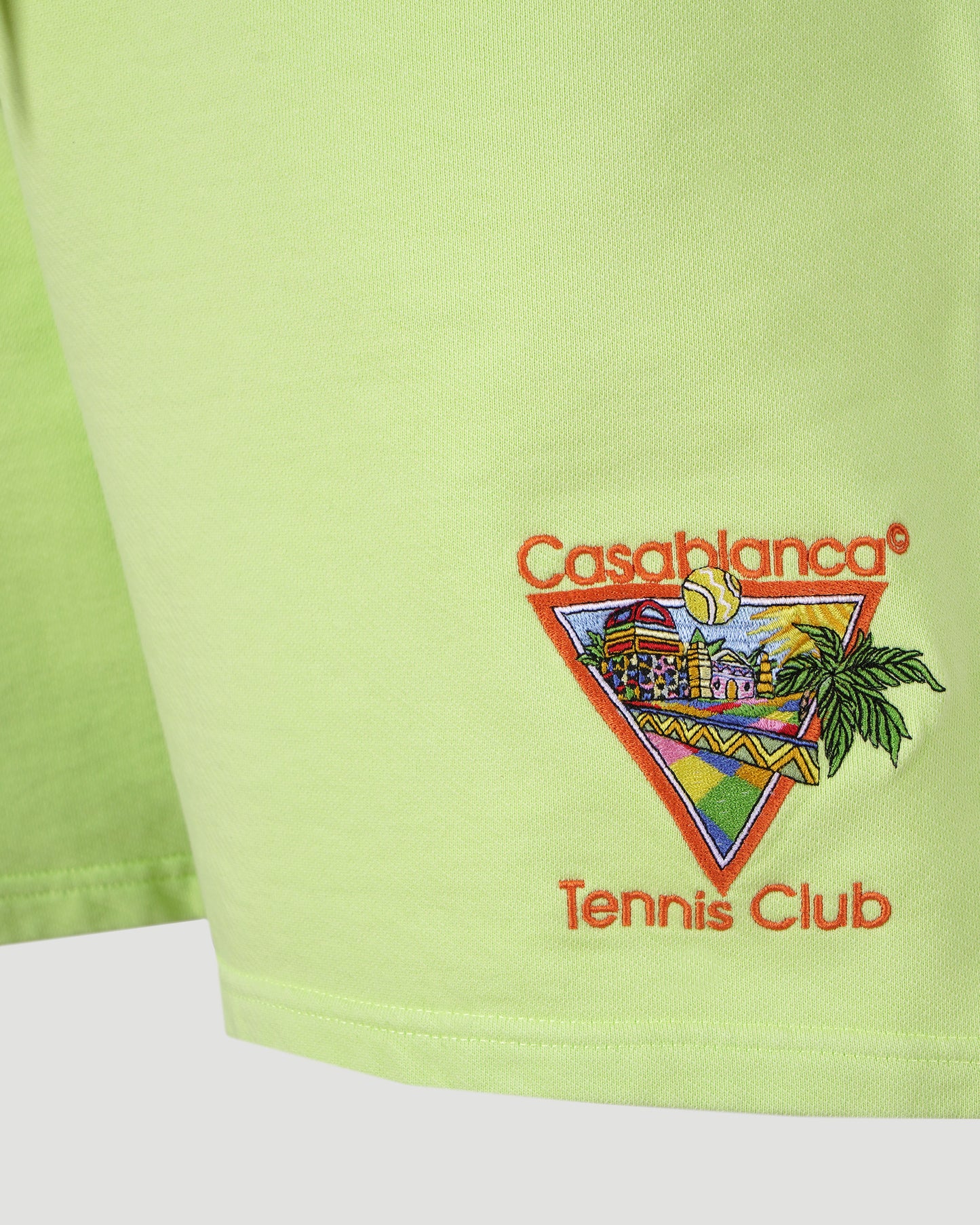 Cotton Track Shorts in Green