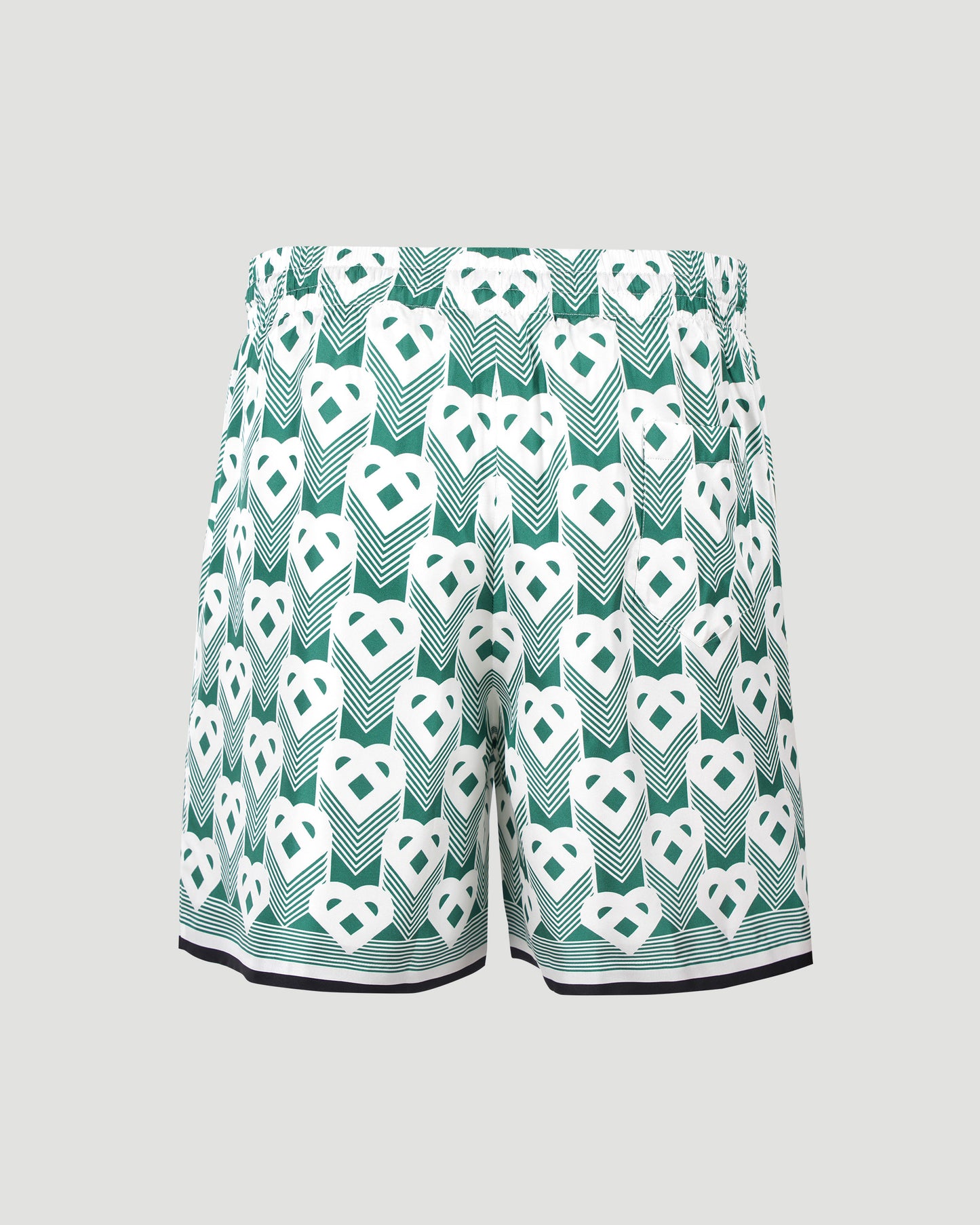 Heart Monogram Silk Shorts