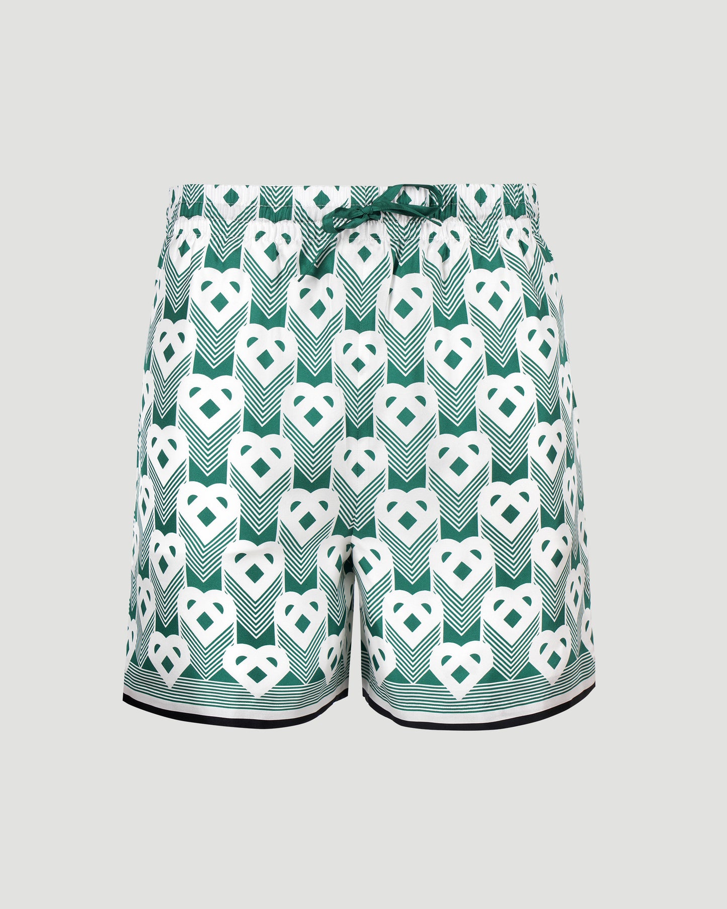 Heart Monogram Silk Shorts