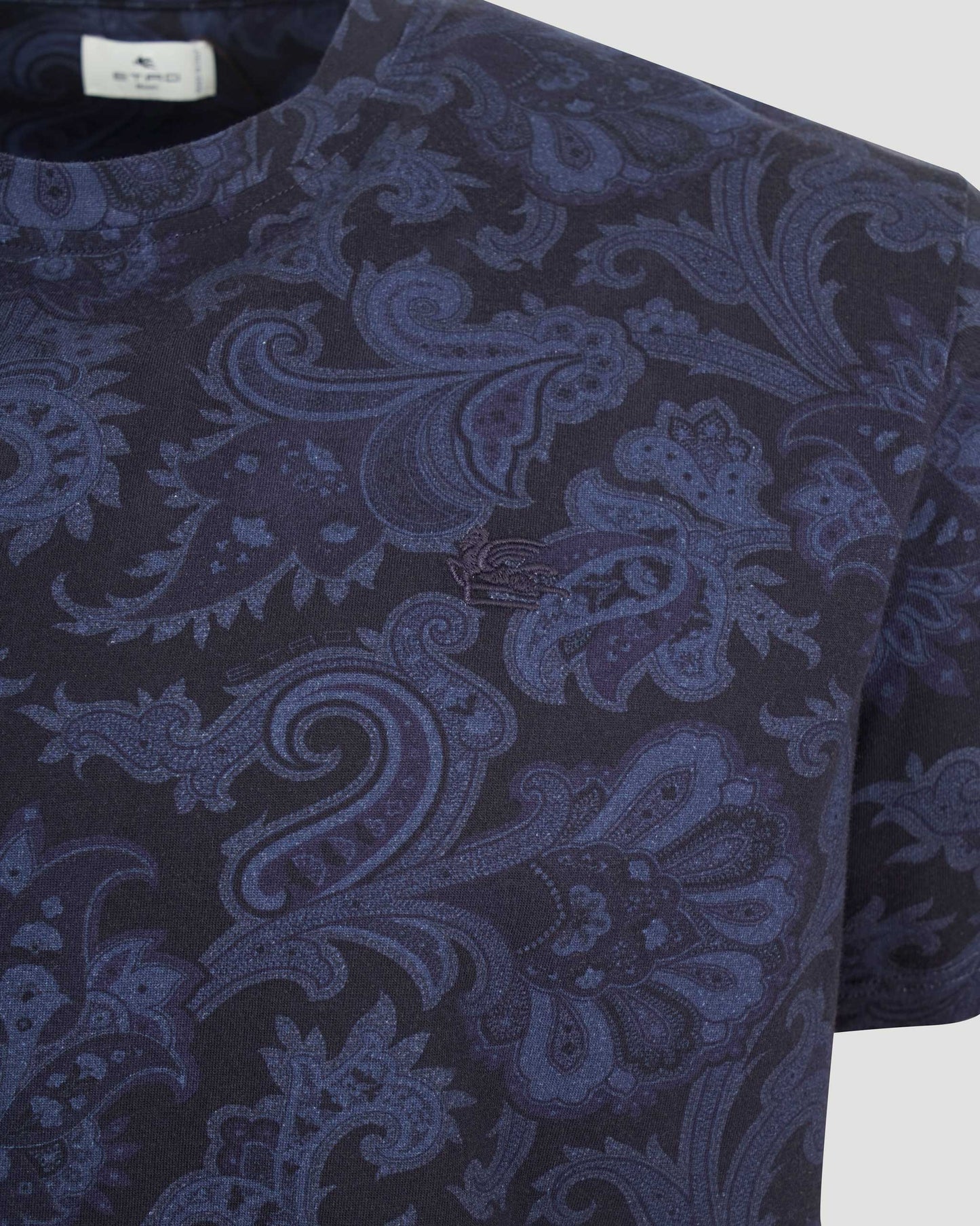 PAISLEY AND MAXI FLOWER COTTON T-SHIRT