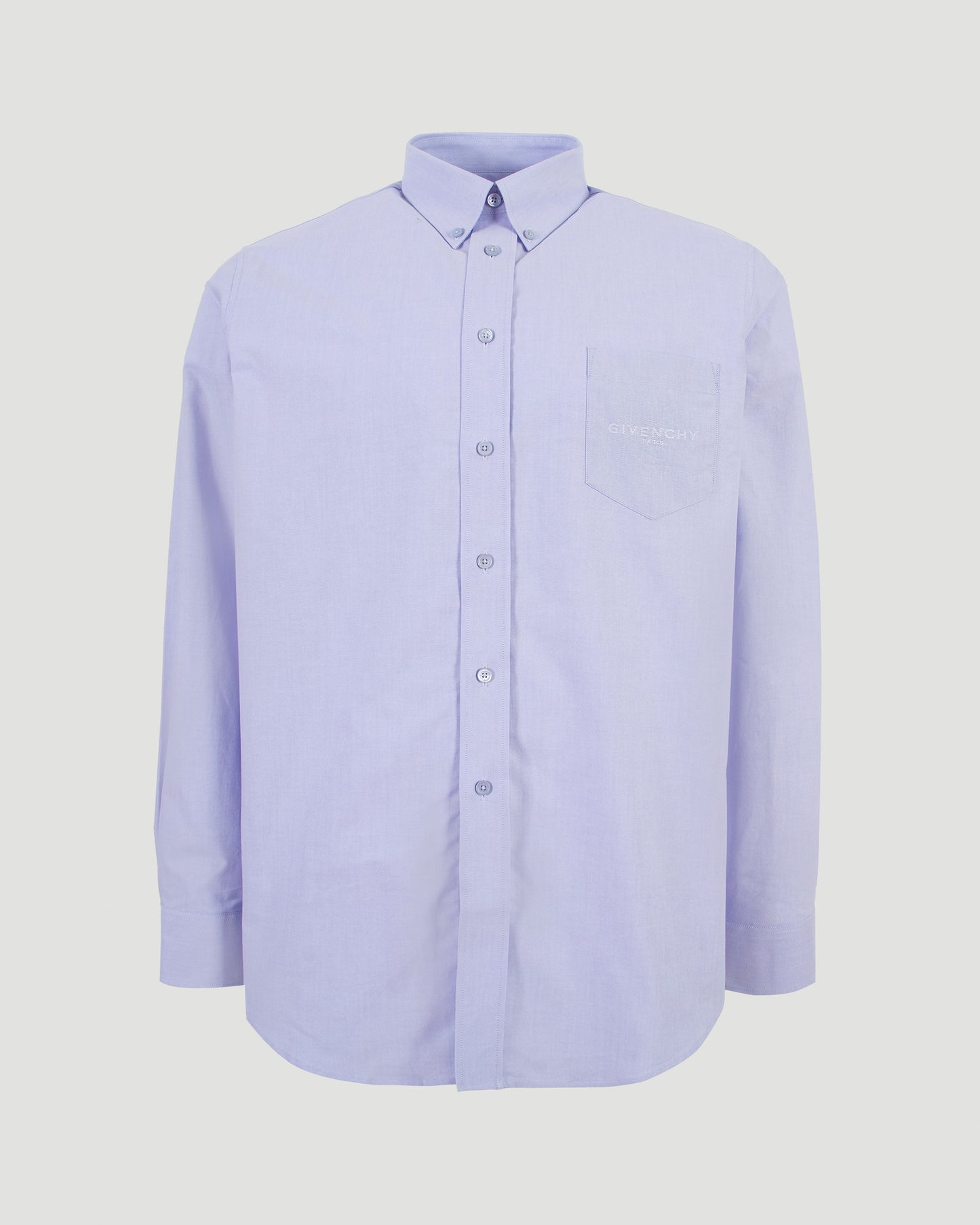 Shirt in cotton oxford with GIVENCHY Paris jacquard