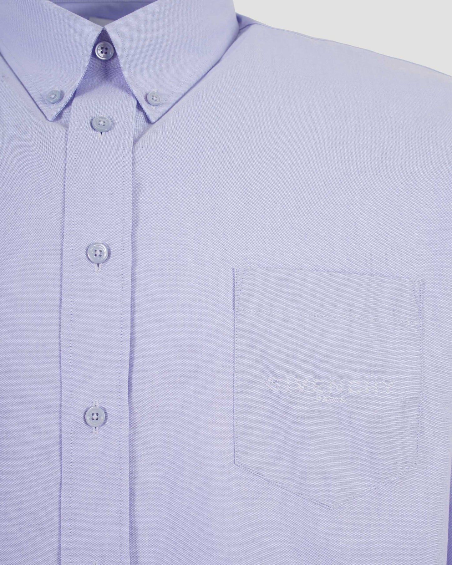 Shirt in cotton oxford with GIVENCHY Paris jacquard