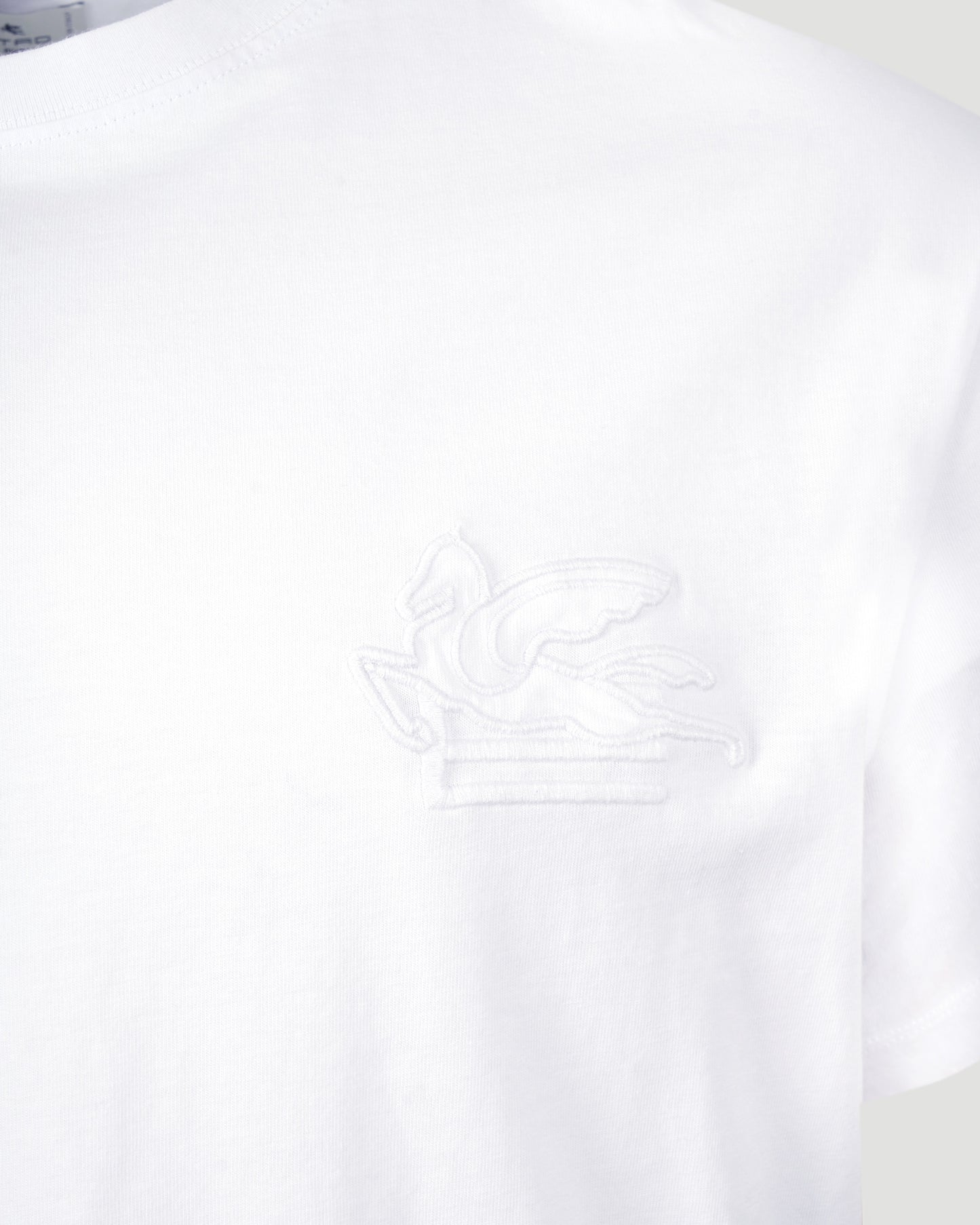 T-SHIRT WITH PEGASO EMBROIDERY IN WHITE