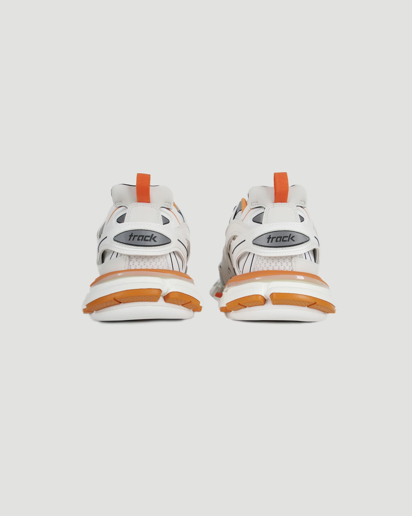 Track Sneaker in White and Orange