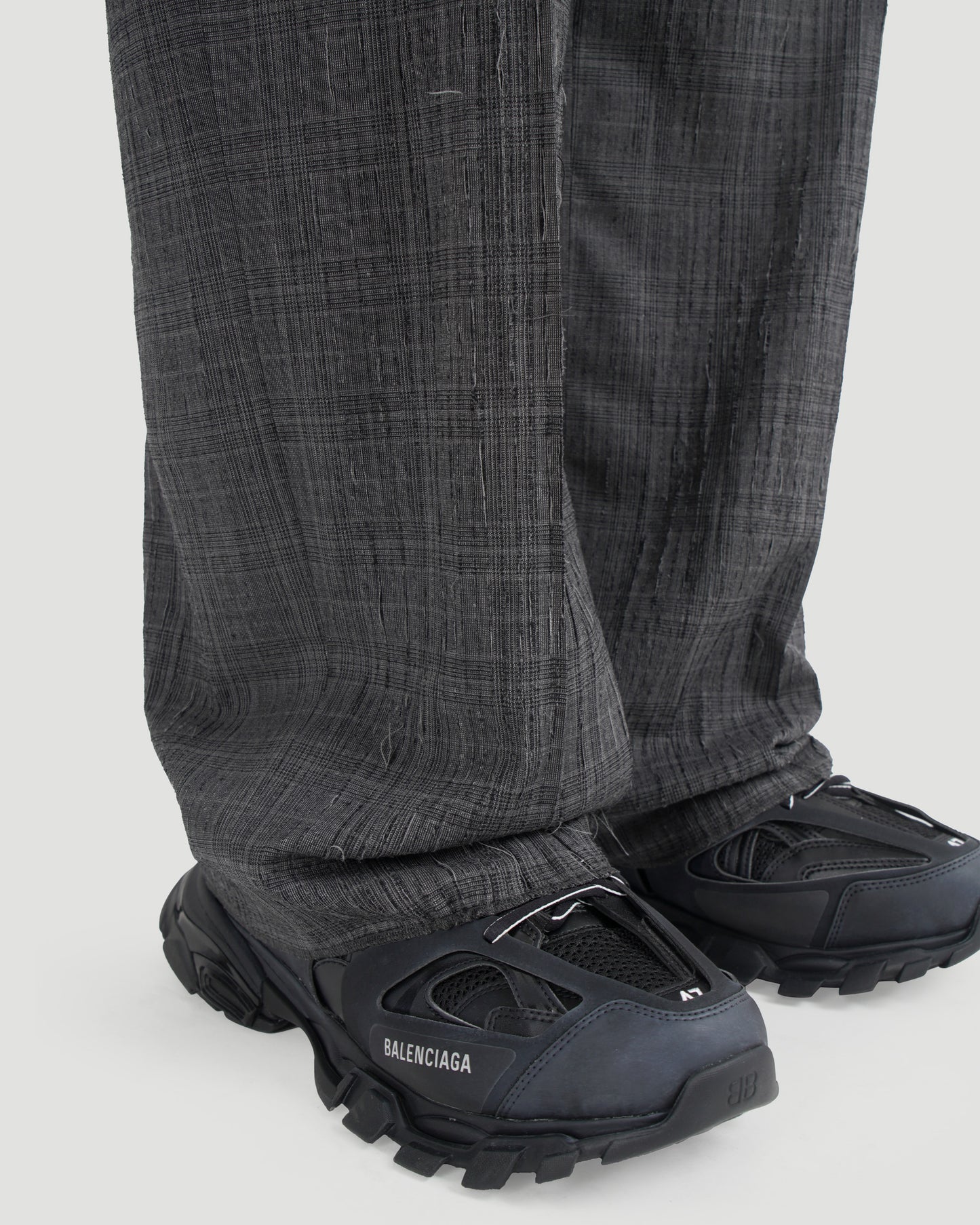 Grey Prince Of Wales Tailored Trousers