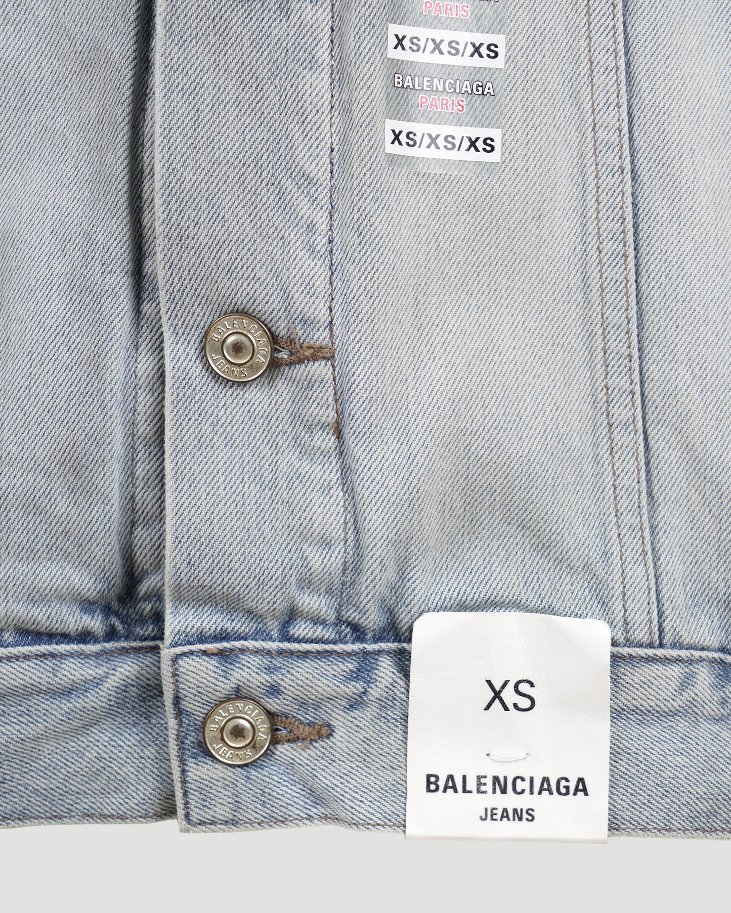 OVERSIZED STICKER STRIPE DENIM JACKET