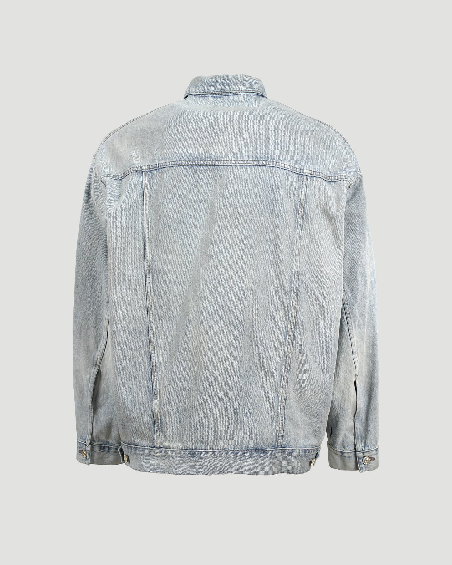 OVERSIZED STICKER STRIPE DENIM JACKET