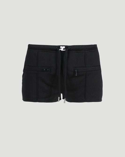 INTERLOCK TRACKSUIT MINI SHORTS