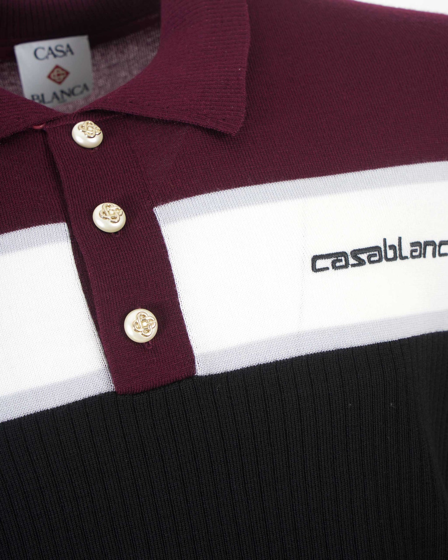 Stripe Merino Knit Polo