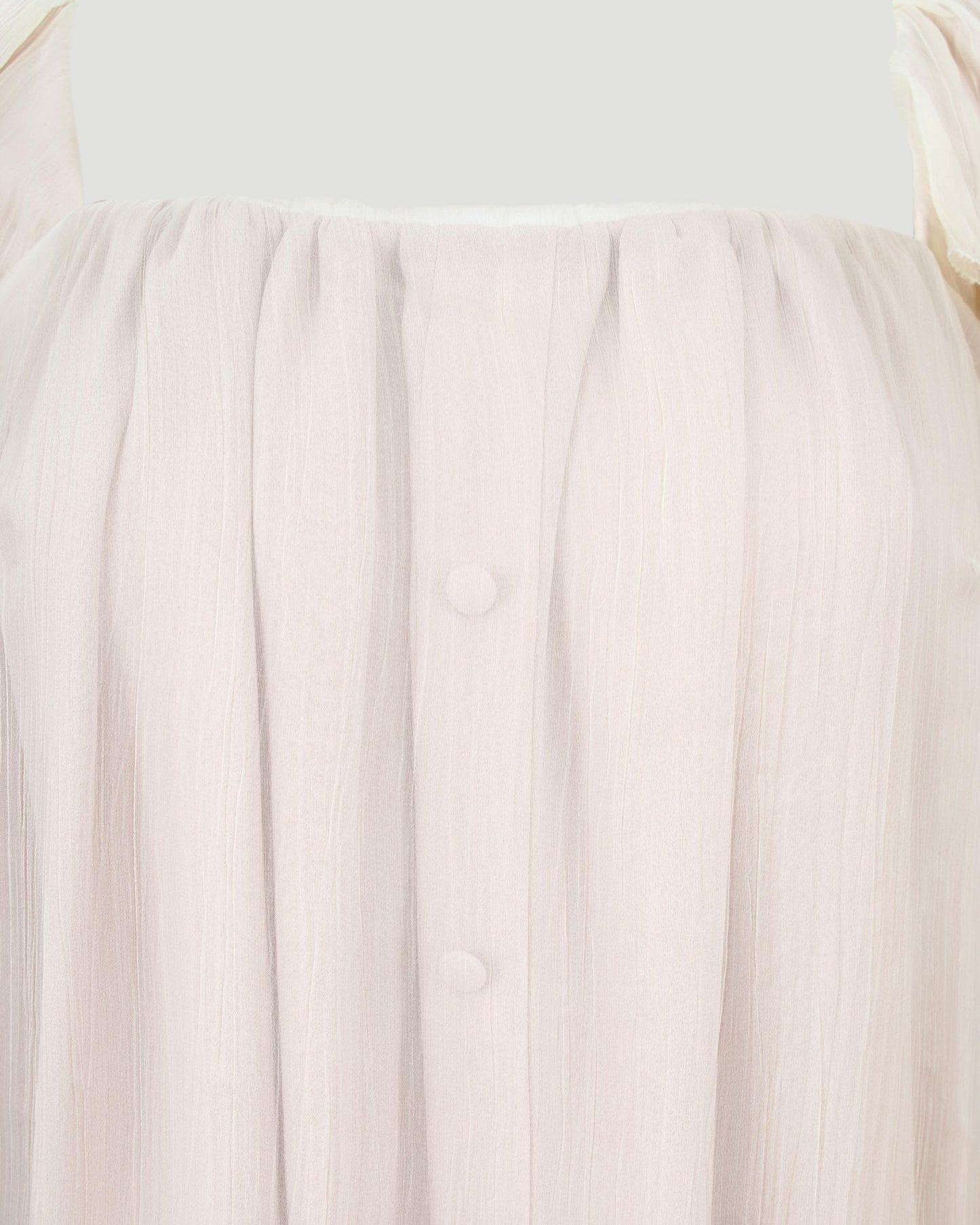 Silk Creponne Mini Dress in Ivory And Pink