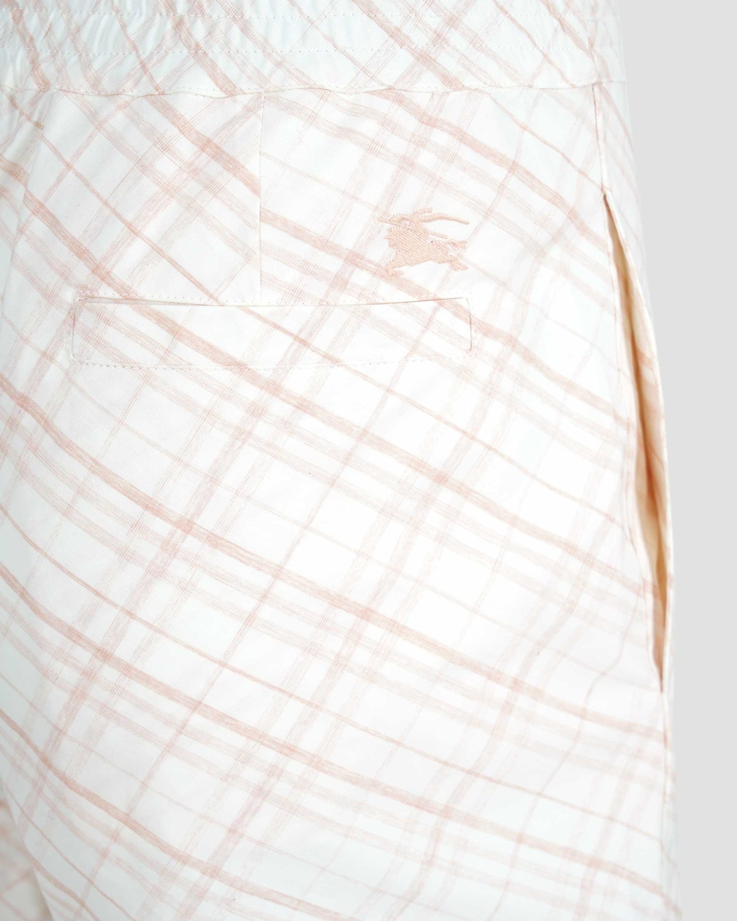Check Cotton Pyjama Shorts