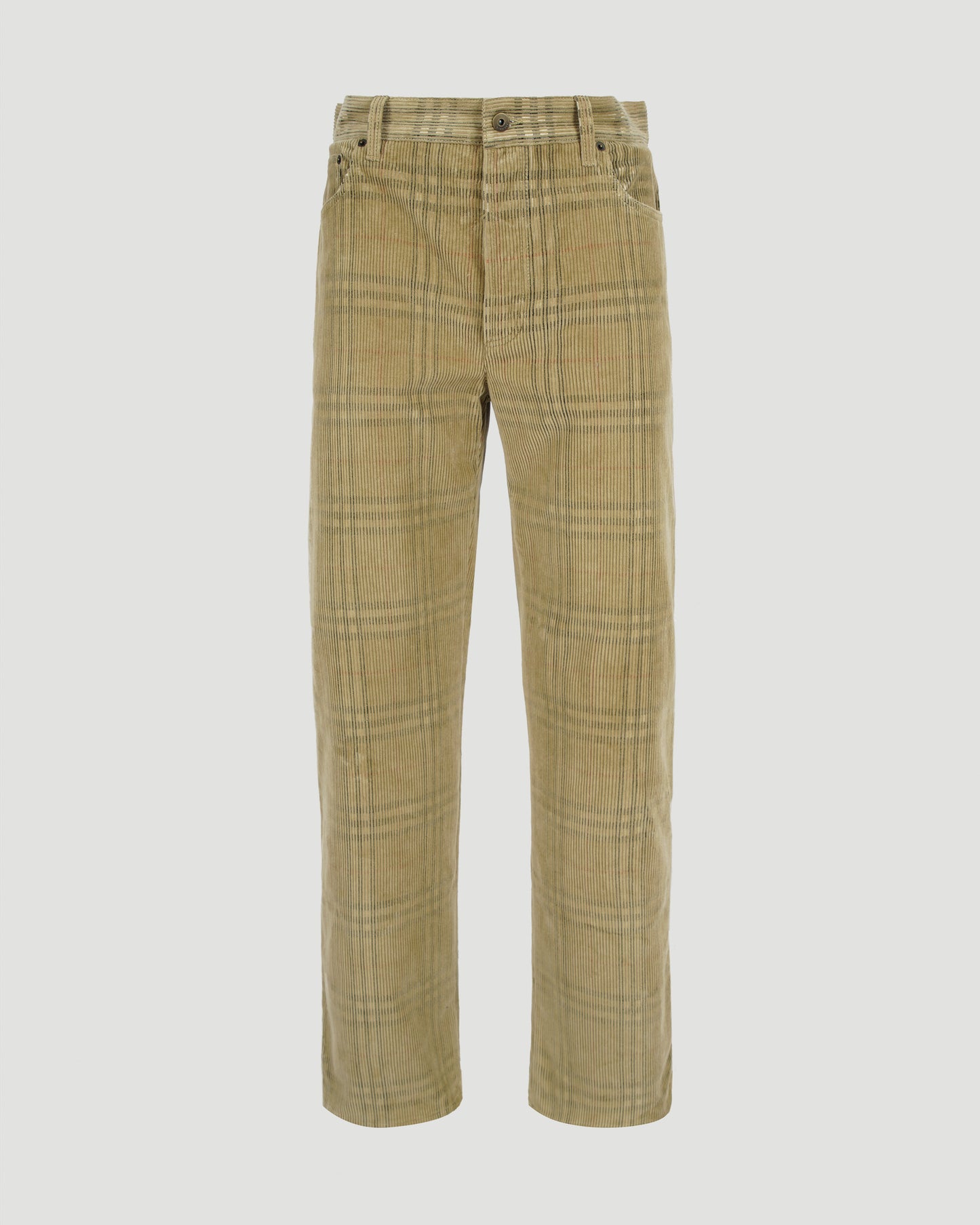 Check Corduroy Trousers