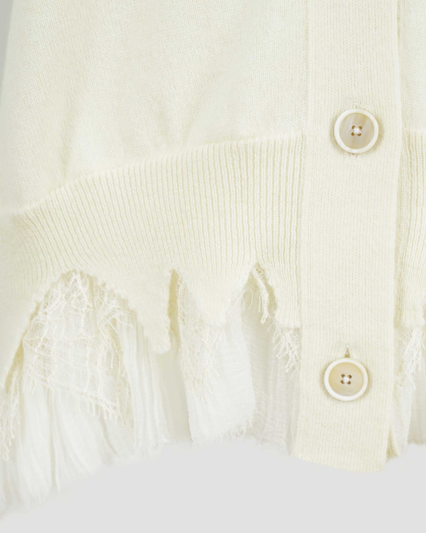 Spider Web Lace Cardigan in Ivory