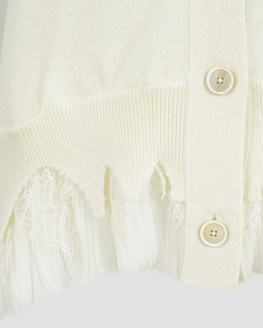 Spider Web Lace Cardigan in Ivory