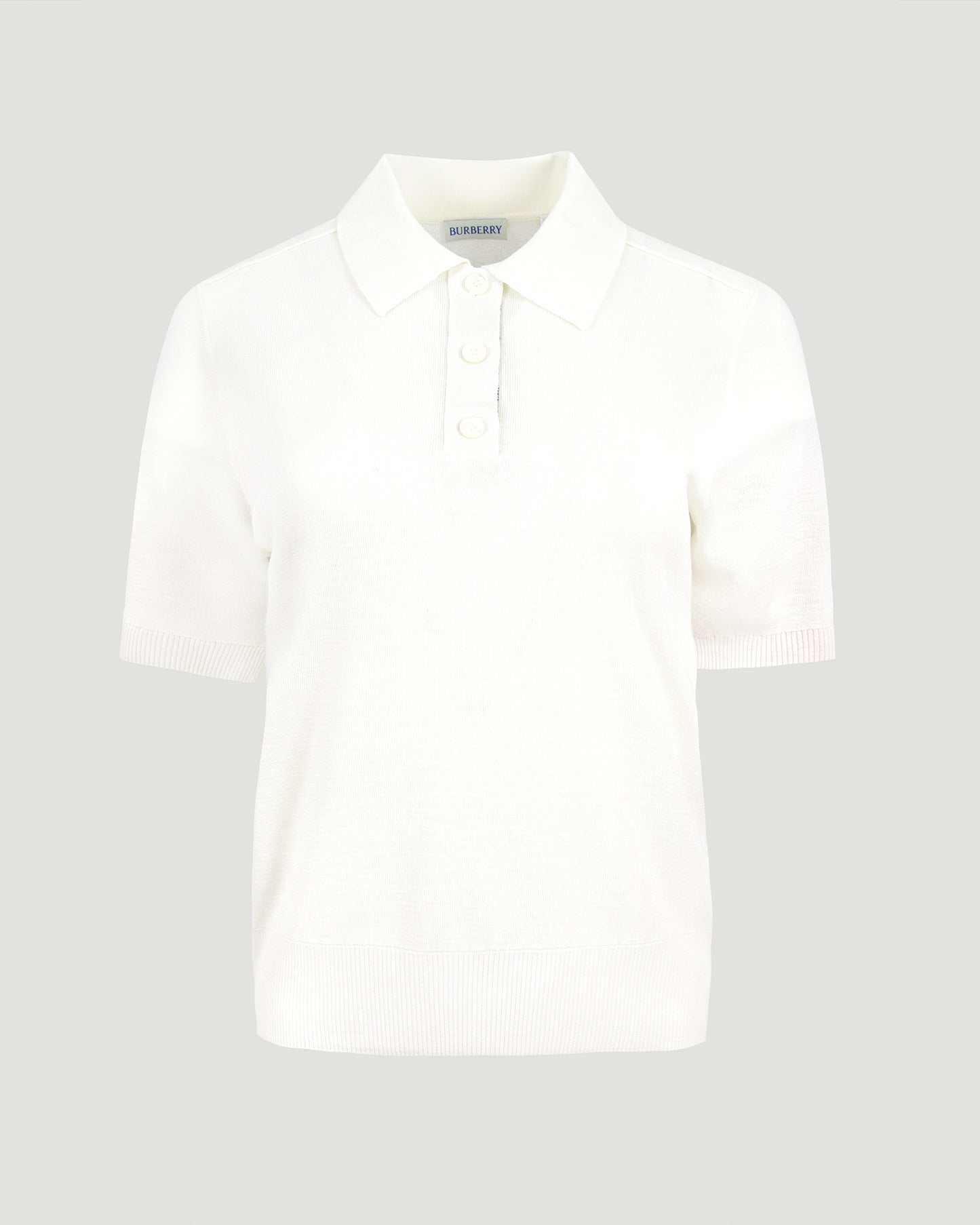 Wool Polo Shirt in Chalk