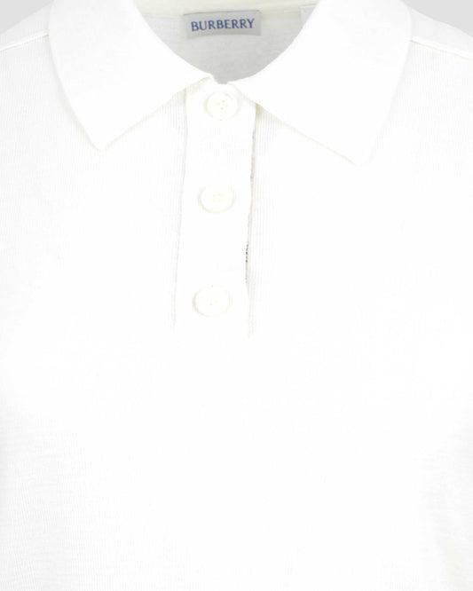 Wool Polo Shirt in Chalk