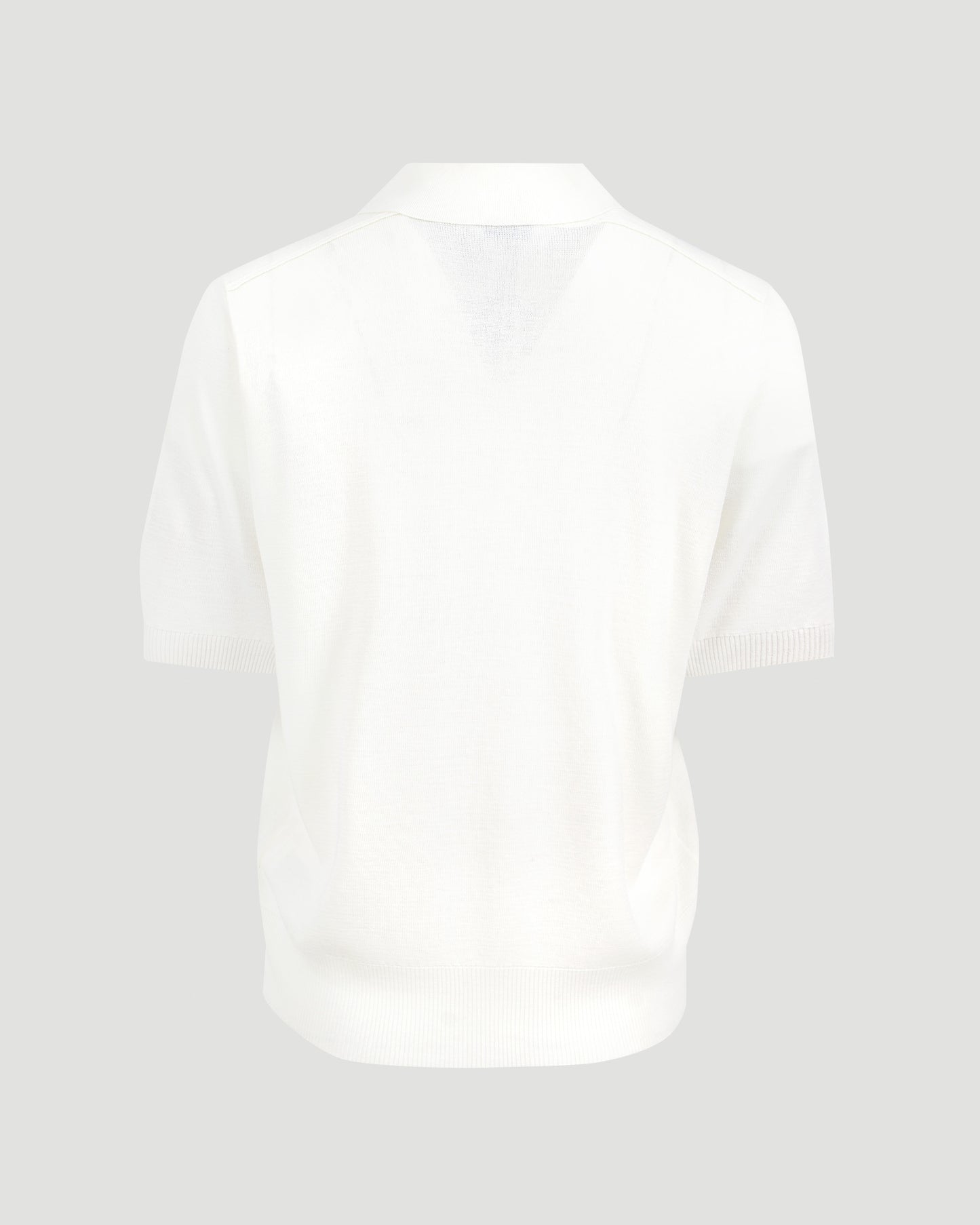 Wool Polo Shirt in Chalk
