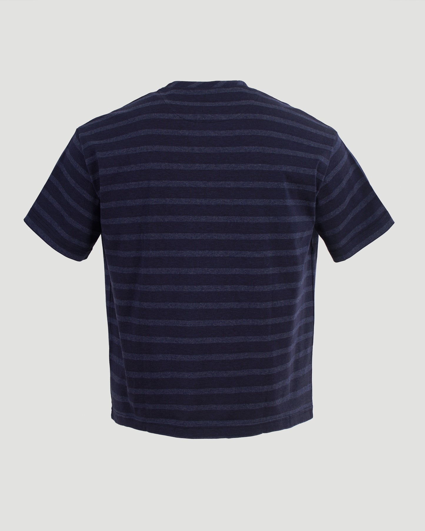Striped Jersey Round-Neck T-shirt with Chest Pocket