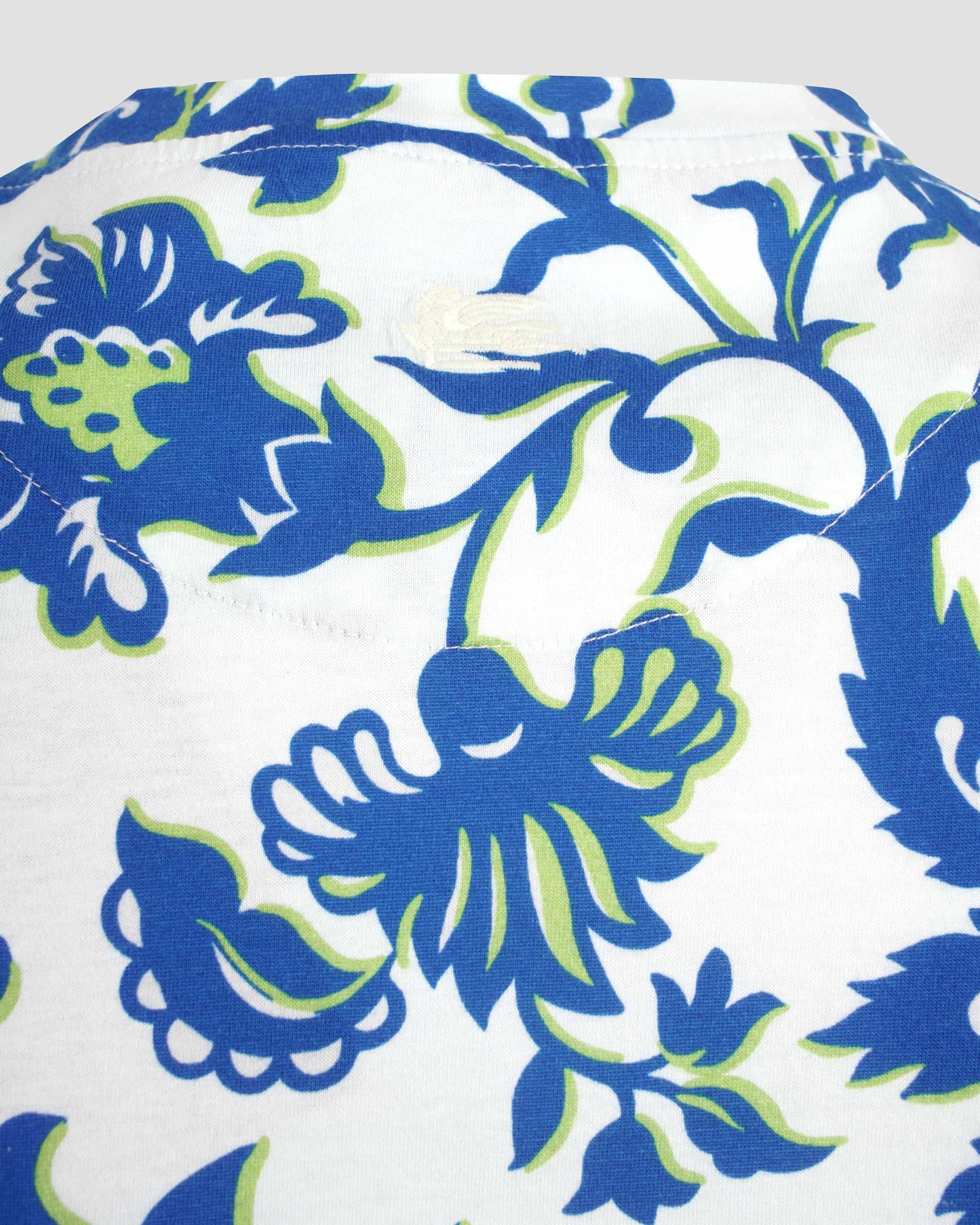 Cotton Polo Shirt with Placed Print