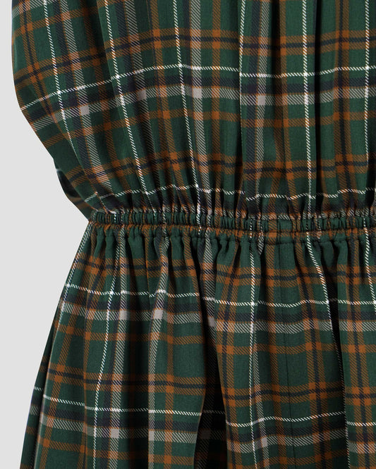 Plaid Strapless Jumpsuit