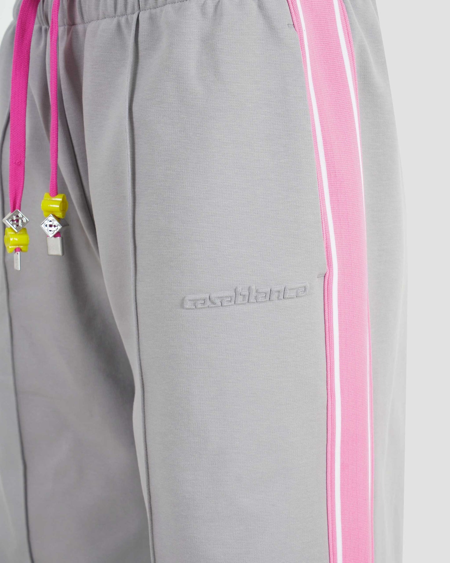 Striped Pintuck Stretch Cotton Pants