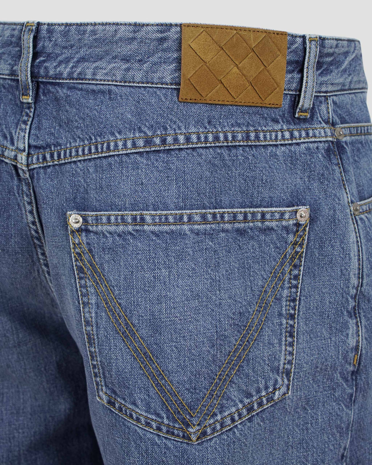Mid-Blue Straight Jeans