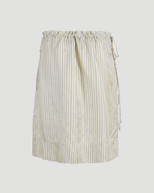 Striped Mini Skirt Beige/Brown