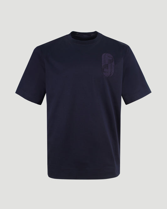 Cotton T-Shirt in Dark Blue