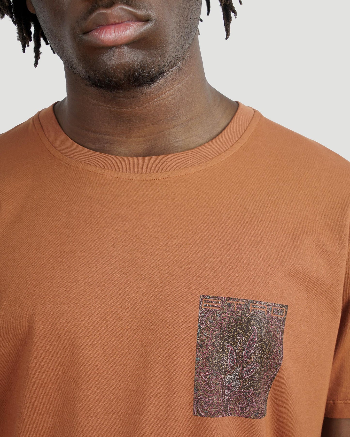 Cotton T-Shirt in Brick