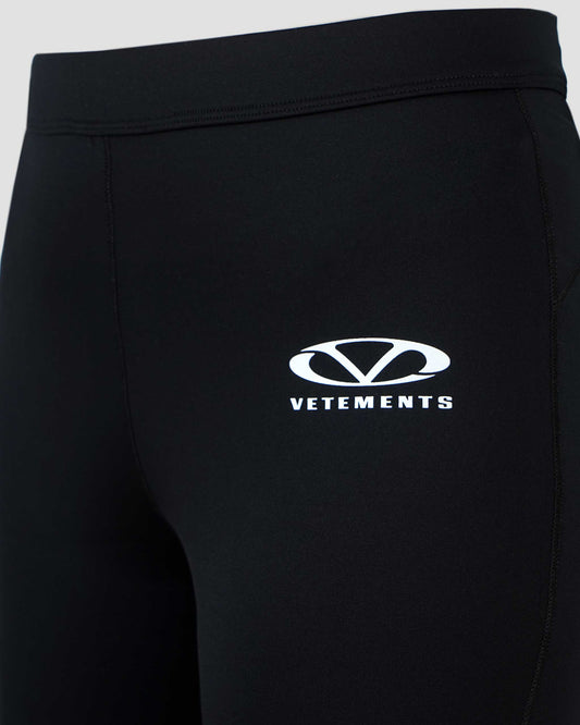 Black Cycling Shorts With Logo