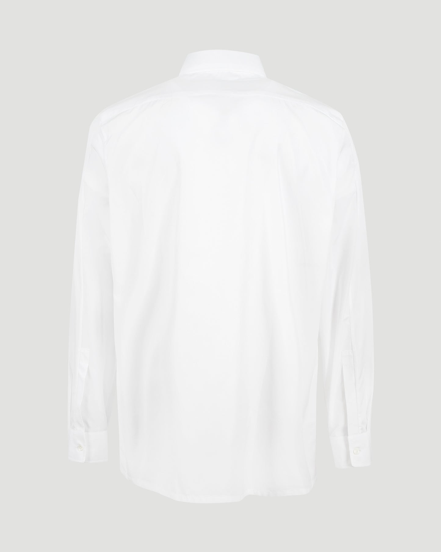 White Poplin Shirt With Logo Embroidery